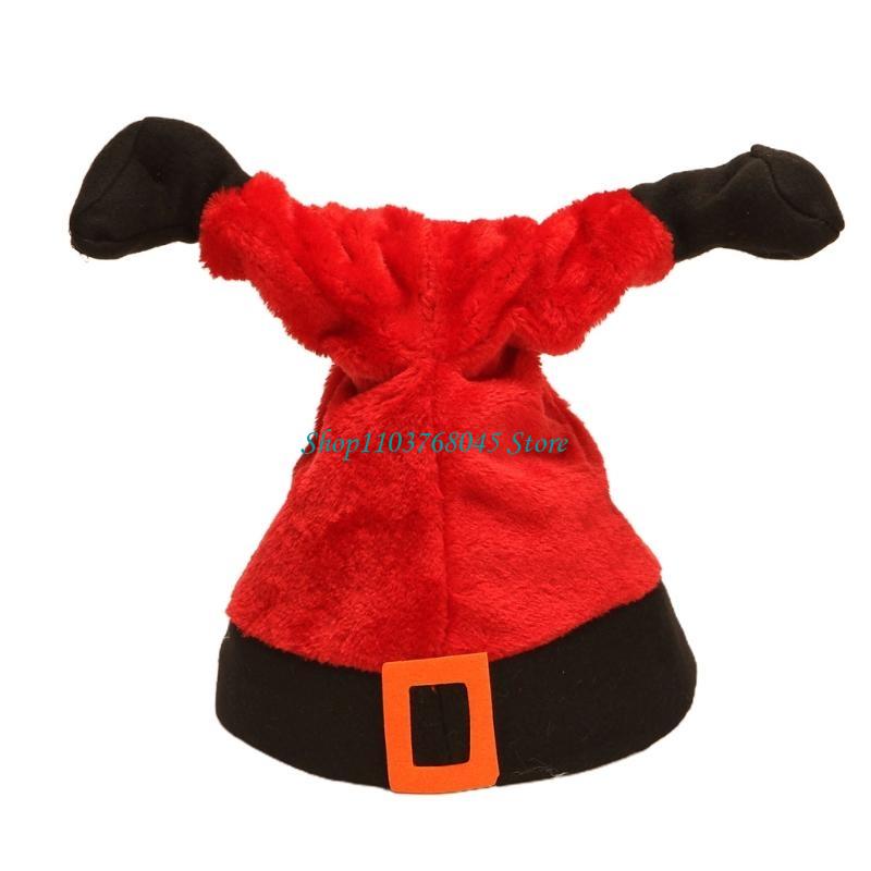 Santa Hat Plush - R53F ไฟฟ้าหมวกคริสต์มาสเครื่องแต่งกายตลก Xmas Party Dress ของขวัญบุรุษสตรี