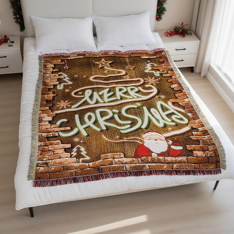 ผ้าแขวนผนังลายคริสต์มาสใหม่ปี  - Christmas Throw Blanket บทวิจารณ์และราคา