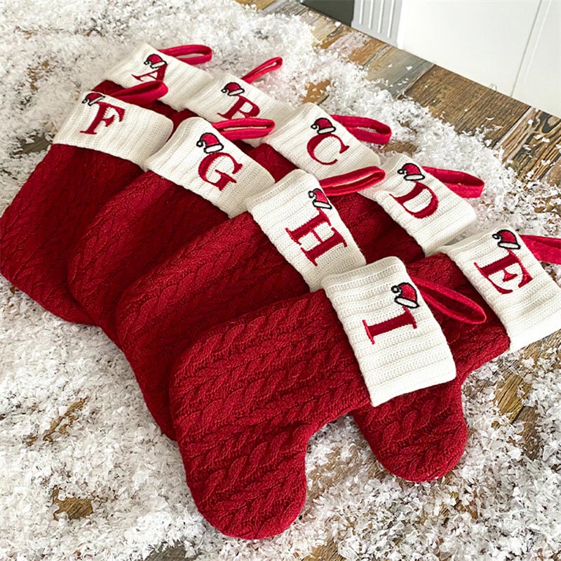 ถุงเท้าคริสต์มาสลายถักเกล็ดหิม - Christmas Stocking Hanging บทวิจารณ์และราคา