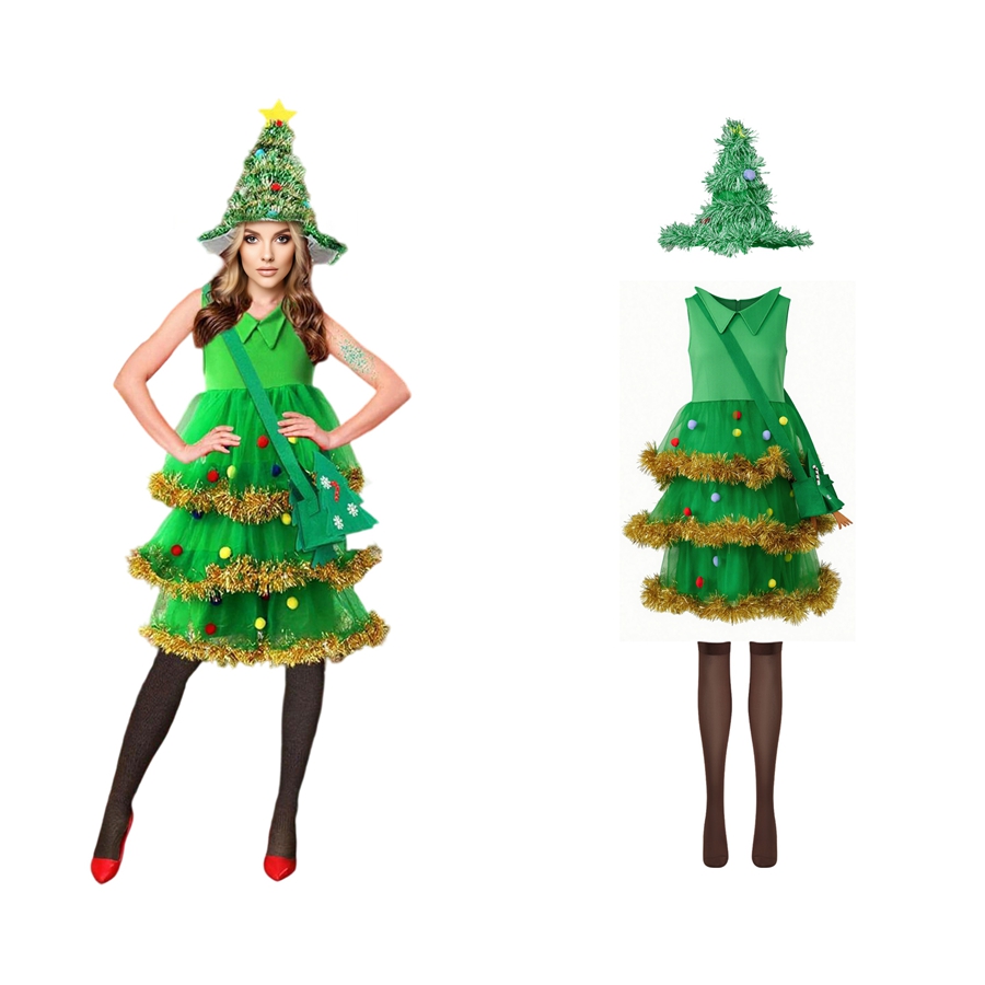 ชุดคอสเพลย์ต้นคริสต์มาสสำหรับผ - Elf Costume Christmas บทวิจารณ์และราคา