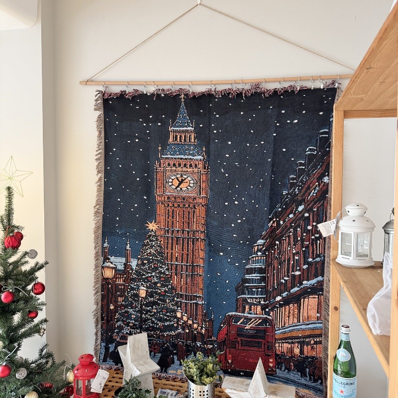 ผ้าแขวนผนังลายคริสต์มาสใหม่ปี  - Christmas Throw Blanket บทวิจารณ์และราคา
