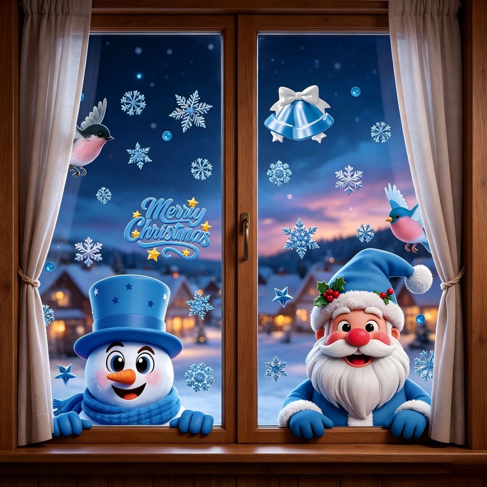 สติกเกอร์ติดหน้าต่างคริสต์มาส  - Snowflake Window Decal บทวิจารณ์และราคา