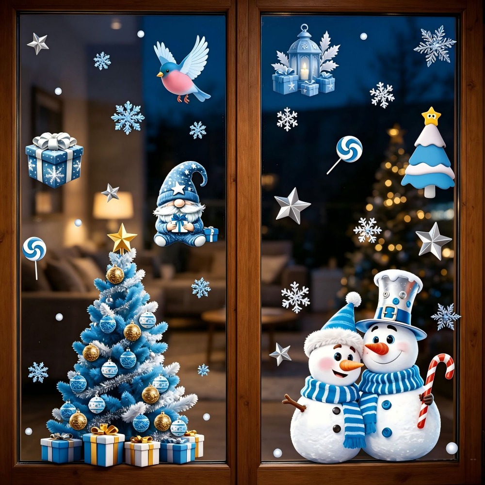 สติกเกอร์ติดหน้าต่างคริสต์มาส  - Snowflake Window Decal บทวิจารณ์และราคา