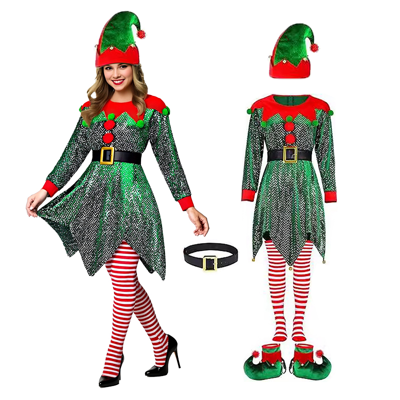 ชุดคอสตูมคริสต์มาส 5 ชิ้น สำหร - Elf Costume Christmas บทวิจารณ์และราคา