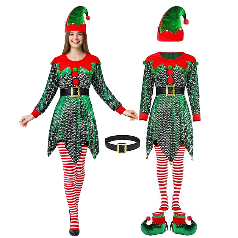 ชุดคอสตูมคริสต์มาส 5 ชิ้น สำหร - Elf Costume Christmas บทวิจารณ์และราคา
