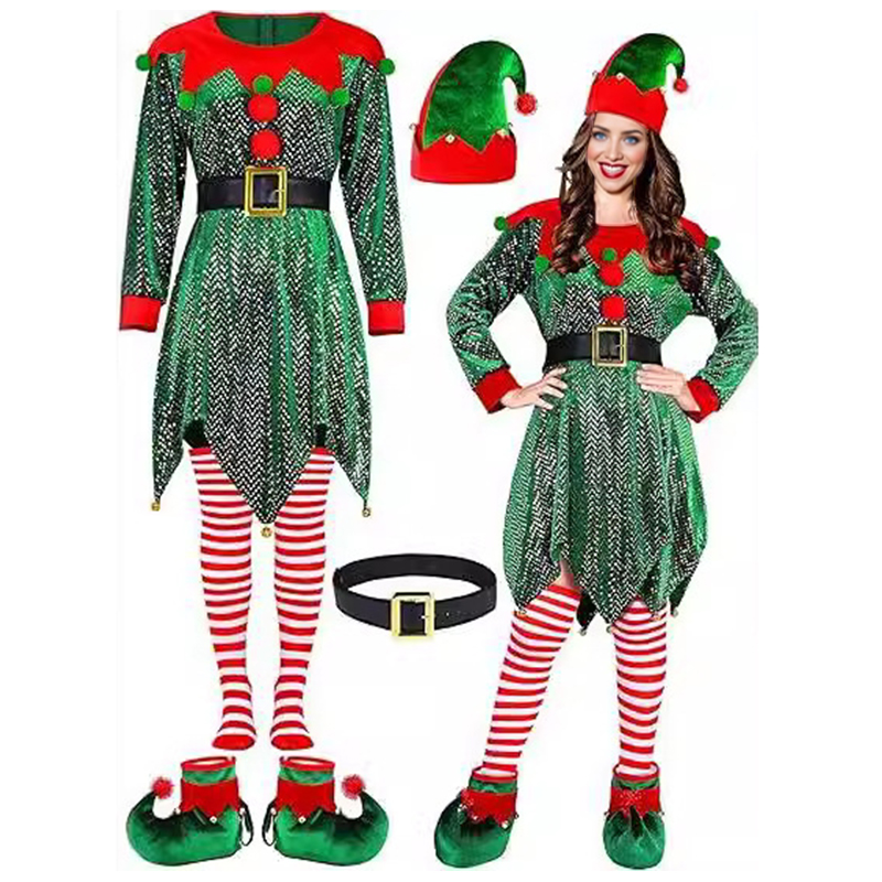 ชุดคอสตูมคริสต์มาส 5 ชิ้น สำหร - Elf Costume Christmas บทวิจารณ์และราคา