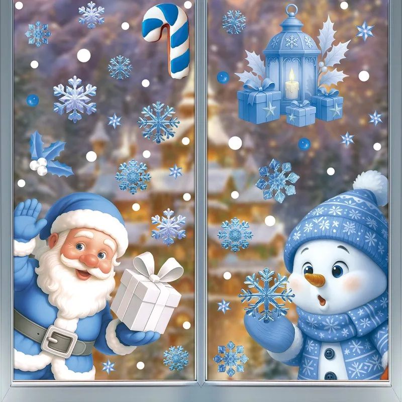 สติกเกอร์ติดกระจกคริสต์มาส ลาย - Snowflake Window Decal บทวิจารณ์และราคา