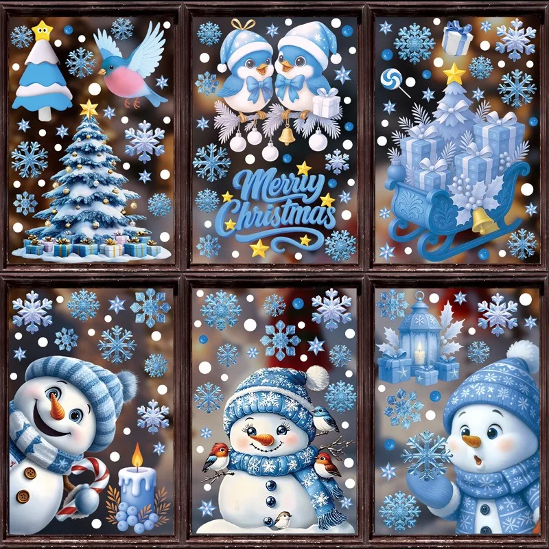 สติกเกอร์ติดกระจกคริสต์มาส ลาย - Snowflake Window Decal บทวิจารณ์และราคา