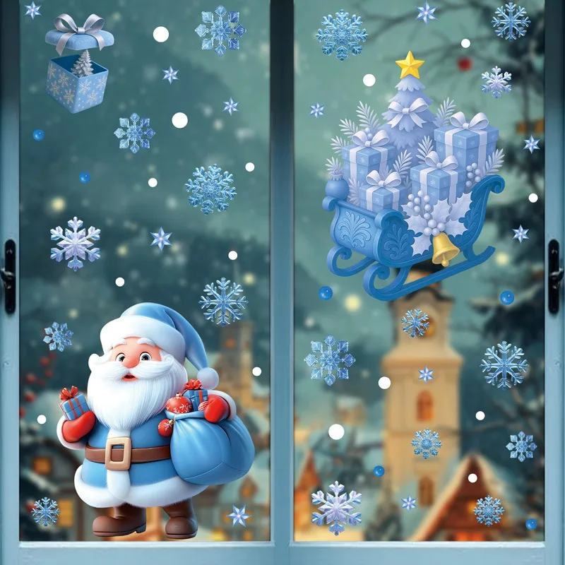 สติกเกอร์ติดกระจกคริสต์มาส ลาย - Snowflake Window Decal บทวิจารณ์และราคา