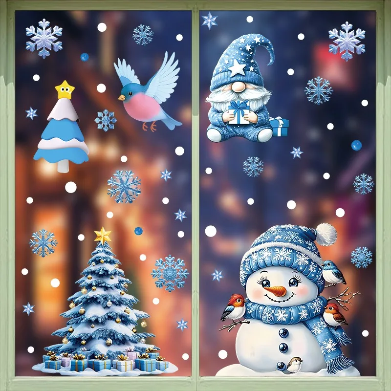 สติกเกอร์ติดกระจกคริสต์มาส ลาย - Snowflake Window Decal บทวิจารณ์และราคา