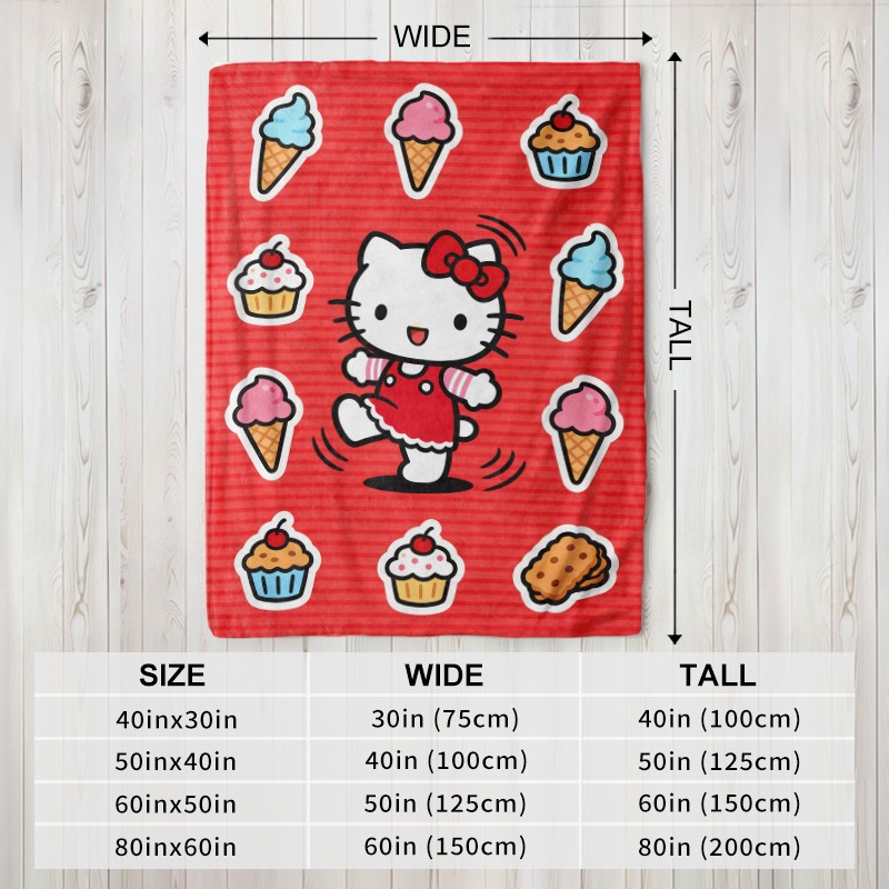 ผ้าห่มซานริโอ ลายเฮลโลคิตตี้ ไ - Christmas Throw Blanket บทวิจารณ์และราคา