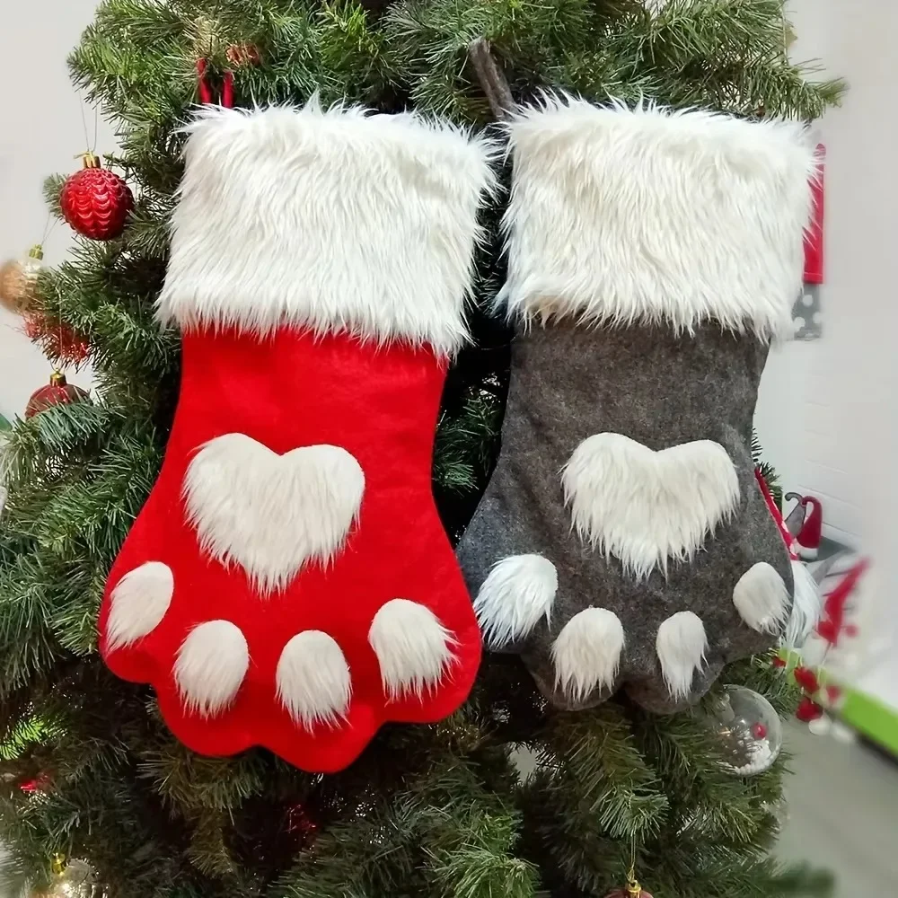 ถุงเท้าคริสต์มาสลายอุ้งเท้า ขอ - Christmas Stocking Hanging บทวิจารณ์และราคา