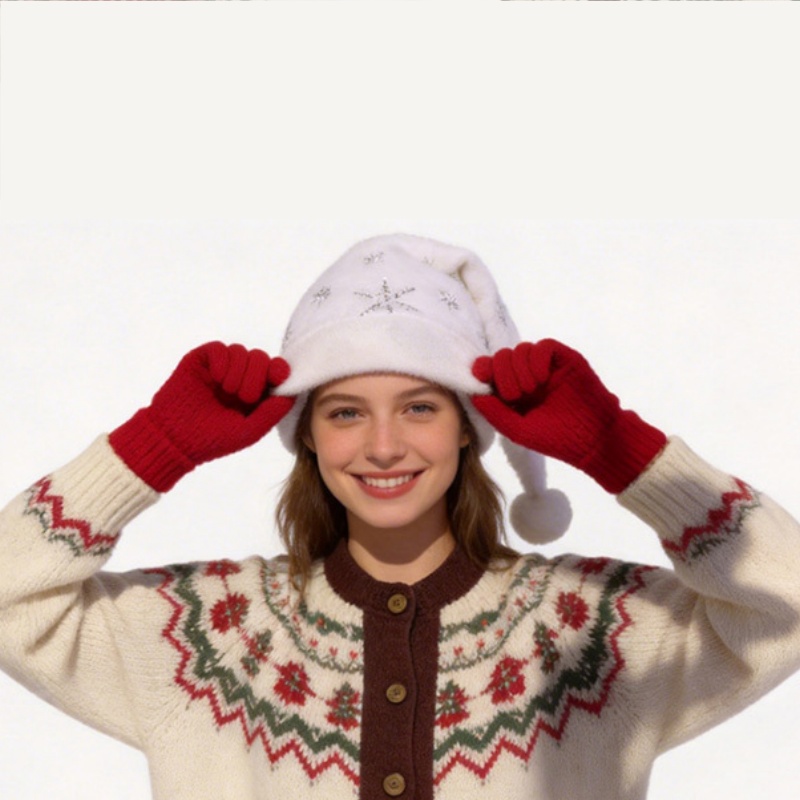 หมวกซานต้าคริสต์มาสผ้ากำมะหยี่ - Santa Hat Plush บทวิจารณ์และราคา