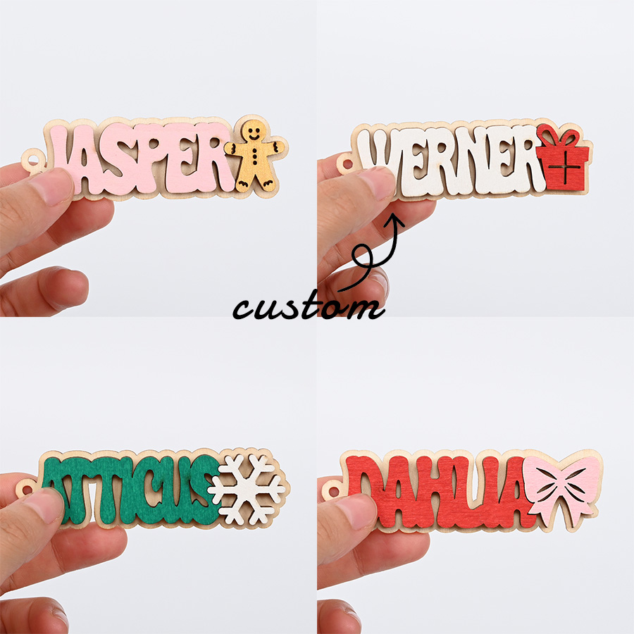 1/2 ชิ้น ของตกแต่งคริสต์มาสไม้ - Christmas Stocking Hanging บทวิจารณ์และราคา
